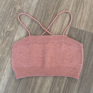 SHEIN Pink Knit Crop Top